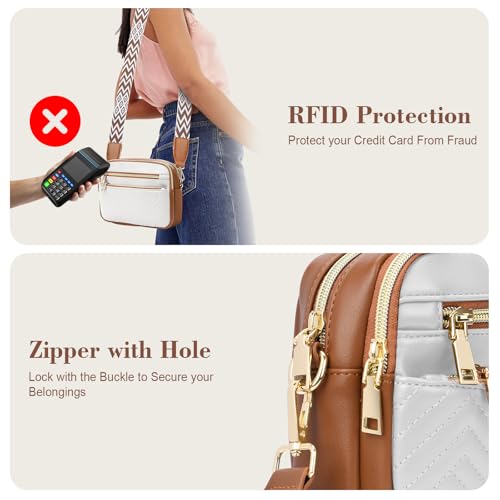 Image of printe Small Crossbody Bags for Women, Vegan Leather Trendy Purses for Women, Travel Handbags with Adjustable Shoulder Strap