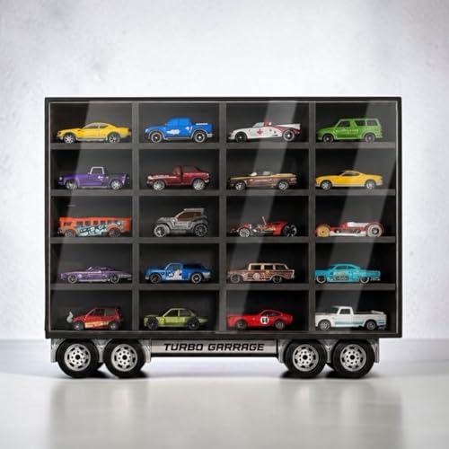 Image of Lumora Craft Studio Truck Shape Die Cast Car Display Shelf for 1:64 Scale Toy Cars | Wall Mounted MDF Storage Organizer | Personalized Name Option | 12 Slots, 20 Slots & Extension Add-On (Extension)