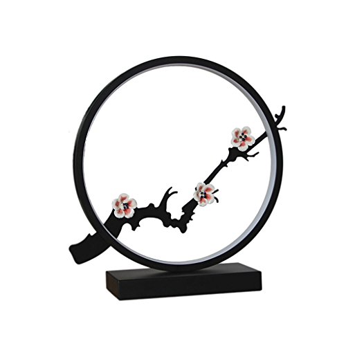Japonais Style En Aluminium Style Lampe de Table Chambre Salon Art lecture Lampe De Chevet Bureau d'étude Lampe En Céramique Prune Lampe Design officn Lampe E27 (Taille : A white light source)