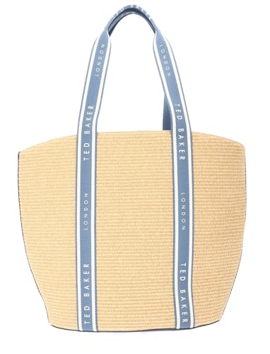 Grand Sac fourre-Tout en Raphia Bleu Ted Baker Idéal pour vos Escapades Estivales et la Plage