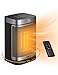 Dreo Keramik Heizlüfter Atom One, 1500 W 70° oszillierende elektrische Heizung mit Thermostat, PTC-Keramikheizung, 1-12 Std. Timer, Fernbedienung, Überhitzungs- und Kippschutz, ECO-Modus