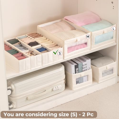 Image of HOKIPO Innerwear Organizer for Socks & Underwear Small, Narrow Tray, 2 Pc