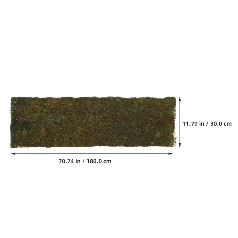YARNOW Artificial Moss Mat 70.87In X 11.81In Fake Moss Pad Water Resistant Simulation Turf for Indoor Outdoor Garden Window Decor Easy Installation - Image 3