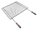 Grille de barbecue en inox européene, réglable en largeur, de 50-60x45cm, Grille Extensible
