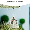 VICASKY Boho Rainbow Car Charm Macrame Rear View Mirror Hanger Essential Oil Car Diffuser Accessories Rainbow Wall Hanging Air Freshener Decor #4