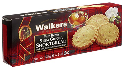 Walker's Shortbread Stem Ginger Cookies, Pure Butter Shortbread Cookies, 6.2 Oz Box (Pack Of 4) #TOP1
