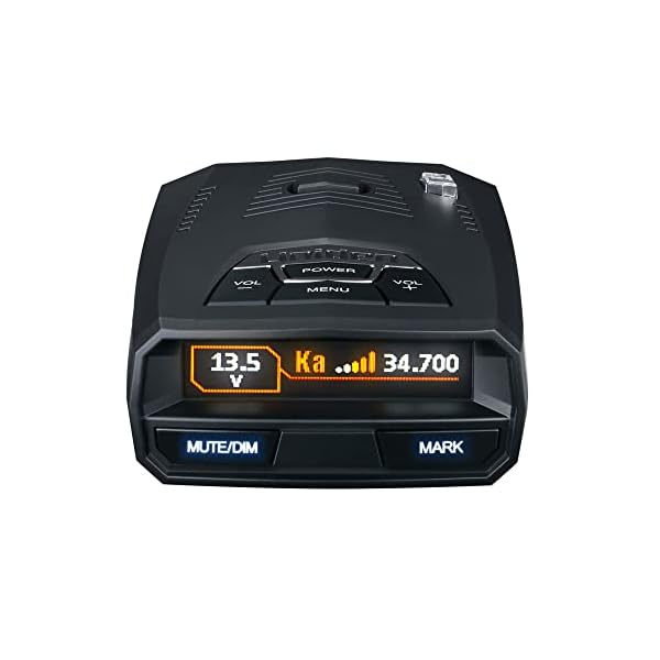 UNIDEN R4 Extreme Long-Range Laser/Radar Detector, Record Shattering Performance, Built-in GPS w/AUTO Mute Memory, Voice Alerts, Red Light & Speed Camera Alerts, Multi-Color OLED Display