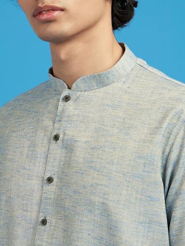 Image of DIWAS BY MANYAVAR Men's Viscose Blend Printed Regular Fit Casual Kurta (1pc)