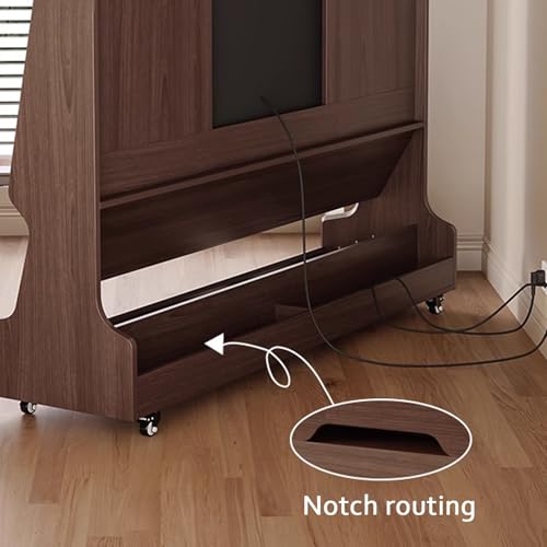 Soporte móvil para TV JIAOCKJIAO metal con ruedas ajustable miniatura 7