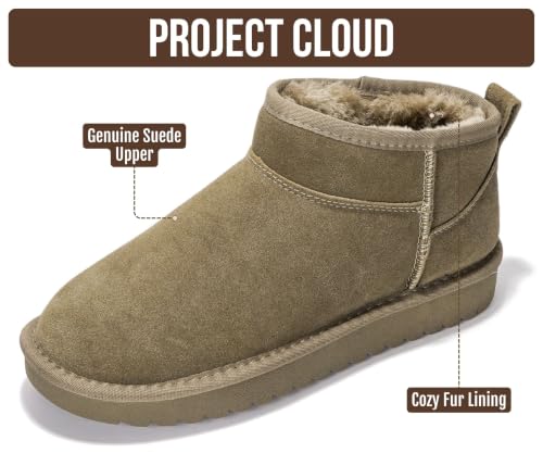 Image of Project Cloud Genuine Leather Ankle Boots for Women - Water Resistant with Memory Foam Insole Winter Boots - Trending Shoes & Comfortable Women's Ankle Boots (Hippy)