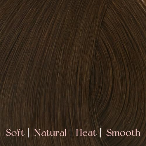 Image of Easyouth Clip in Hair Extensions Brown Clip in Human Hair Extensions Darkest Brown Clips in Extension Real Human Hair Ease of Application 20 Inch 7Pcs 120G