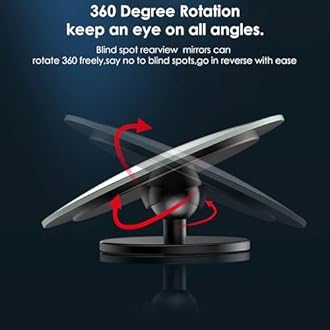 OTO2EYE Car Glass Mirror Blind Spot, 360° Mirror, Rear View Convex Mirror, Parking Mirror For Car, Car Mirror Accessories Frameless Suitable All Cars and Bikes (Round 2-Pcs)