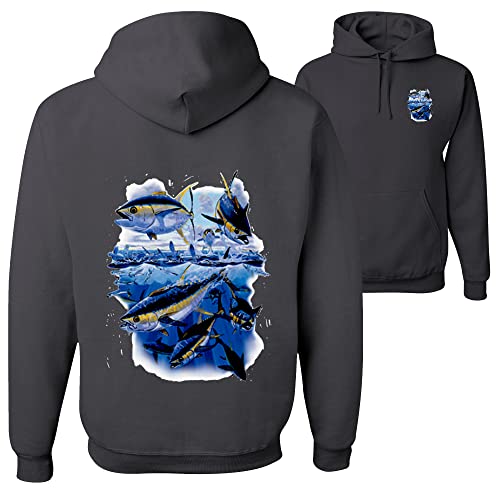 wild custom apparel Trout Largemouth Bass Fish Fishing Lovers FRONT AND BACK Mens Hoodies