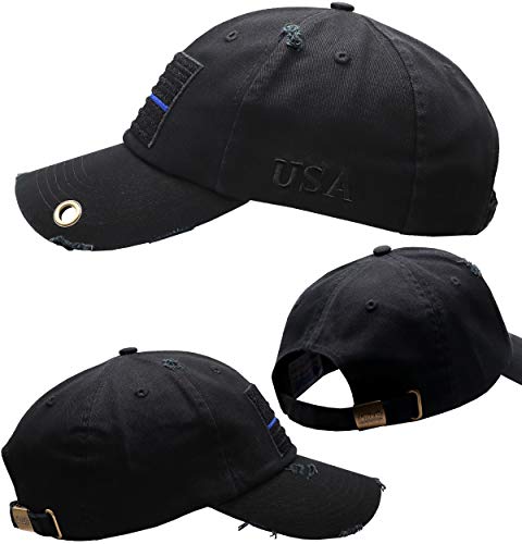 Image of Antourage American Flag Unisex Baseball Hat for Men and Women | USA Flag Mesh Snapback Flat Visor Cap + 2 Patriotic Patches