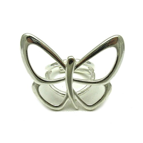 Bague en argent papillon 925 de haute joillerie, la bague réglable Empress