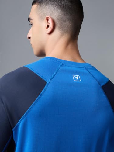 Image of TECHNOSPORT Men's Slim Fit Half Sleeve Crew Neck T-Shirt, TECHNOCOOL+ Quick Dry Moisture Wicking Stretchable Sports Gym and Casual Wear