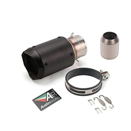 バイクサイレンサー スリップオンマフラー バイクマフラー 差込口50.8mm 汎用 長さ180mm ボディの直径89mm
