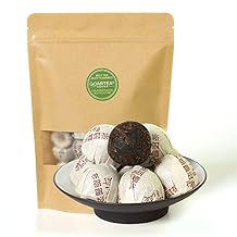 Puerh Tea Cake 80Pcs / 15.87oz 2009 Year Ripe Shu Supreme Langhe Bulang Mountain - Chinese Yunnan Puer Puer Pu-erh Tea - Mini Tuocha