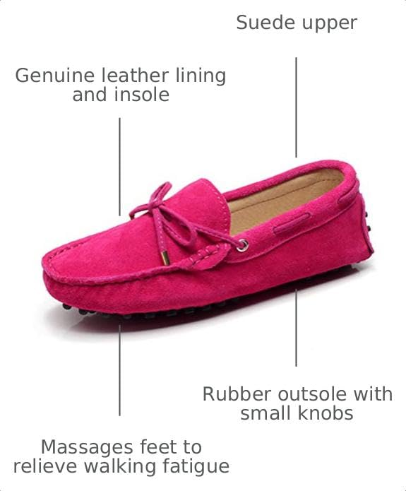 Image of ANUFER Women's Classic Suede Penny Loafers Comfort Handmade Slipper Moccasins