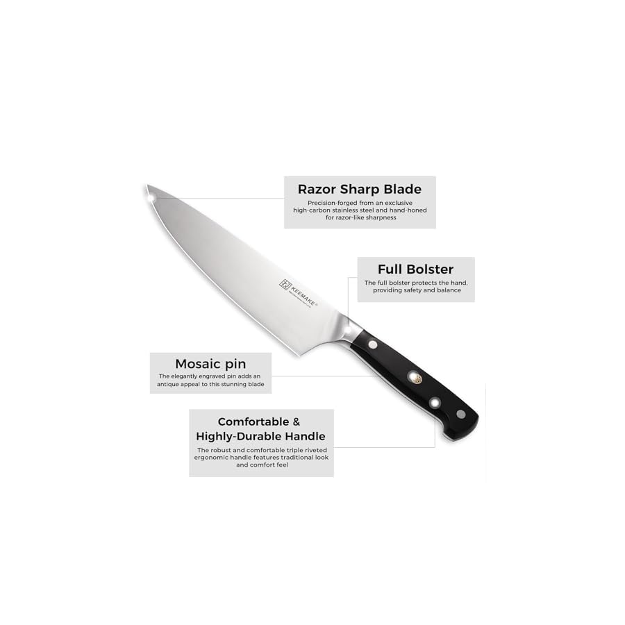 KEEMAKE-Chef-Knife-Set-6PCS-Ultra-Sharp-Kitchen-Knives-with-Ergonomic-Handle-High-Carbon-Stainless-Steel-Kitchen-Knife-Set-Forged-Cooking-Knife-Set-for-Slicing-Meat-Vegetable-Bread-And-Fruit KEEMAKE Chef Knife Set, 6PCS Ultra Sharp Kitchen Knives with Ergonomic Handle, High Carbon Stainless Steel Kitchen Knife Set, Forged Cooking Knife Set for Slicing Meat Vegetable Bread And Fruit