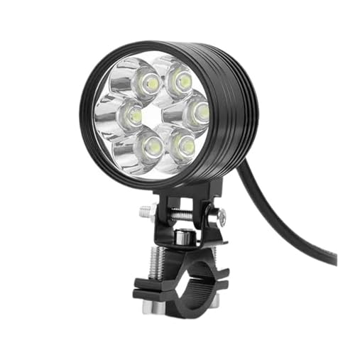 Foco de 12V y 24V para motocicleta de 6LED y luz antiniebla impermeable de haz para conducción