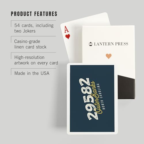 Naipes Outer Banks North Carolina Azul Navy Poker 52 miniatura 3