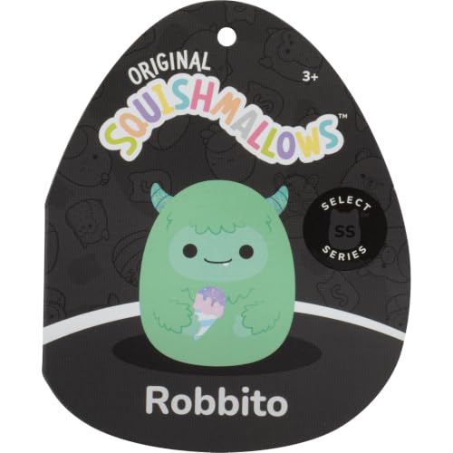 Image of Squishmallows Original 12in Robbito the Green Yeti Holding Ice Cream Cone (Select Series)