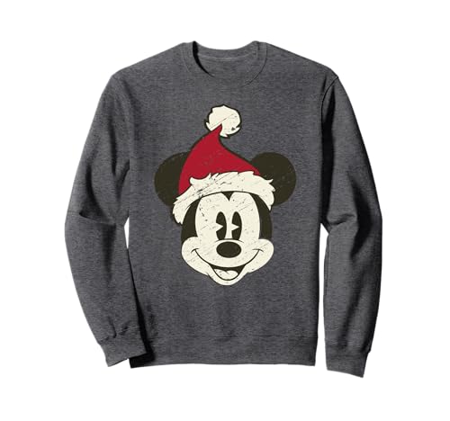 Disney Mickey Mouse Santa Face Sweatshirt