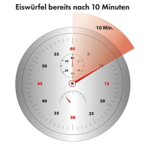 Foto von Clatronic Eiswürfelmaschine | Eiswürfel nach 10 Minuten | Selbstreinigend für große und kleine Würfel | 12kg/24h | Ice Maker | 1,5 Liter Wassertank | EWB 3785