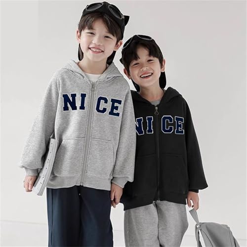 Boys Girls Oversized Hoodies Zip-Up Sweatshirts Nice Graphic Jacket with Pocket Fall Winter Pullover Sweater Coat4