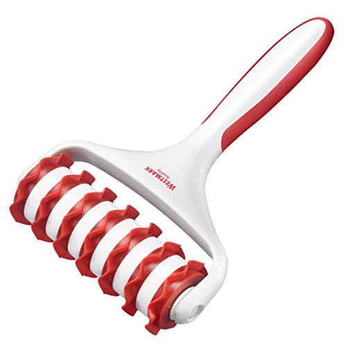Westmark Découpe-Pâte , 7 Roues, Longueur : 19,5 cm, Plastique, Blanc/Rouge, 32192270