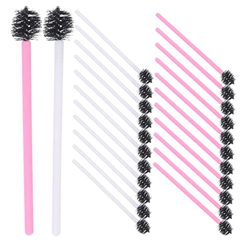 Gogogmee 100pcs Disposable Eyelash Mascara Brush Travel Size Eyebrow Lash Extension Brush Lash Spoolies for Eyebrows for