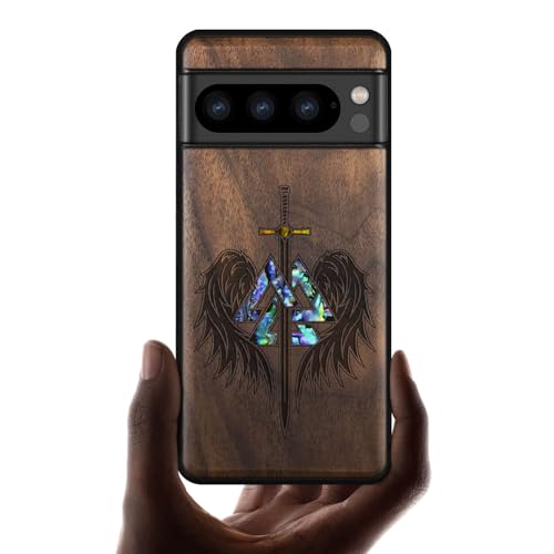 Coque Pixel 8 Pro anti-rayures en bois véritable fini les étuis en plastique