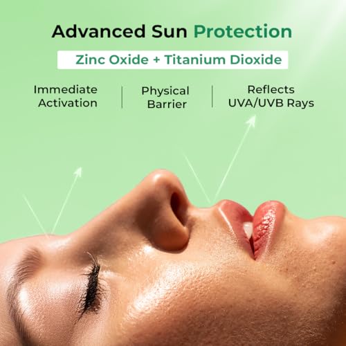 Image of Conscious Chemist 100% Mineral Sunscreen Ultra Light Fluid | SPF 50 PA++++ | In-Vivo Tested | Zinc Oxide & Niacinamide | Cica Exosome | Matte Finish, Sweat Resistant | No White Cast | For Oily, Acne-Prone & Sensitive Skin | UVA /UVB Protection | Men & Women, All Skin Type - 50ml