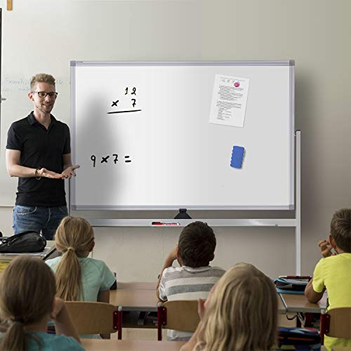 image for WEYOUNG Magnetic Mobile White Board 47 x 32 inch Big Double Sided Dry 