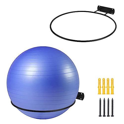 XIAO PEI Yoga Ball HolderWall Mounted Exercise Stability Ball Holder Yoga Studio Gym Exercise Ball andHolder Medicine Ball, and Balance Ball Storage Suitable Gyms, Studios, Home Gyms,Set of 2