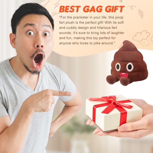 Funny Farting Poop Plush Toy – 30 Hilarious Fart Sounds, Soft & Durable, Perfect Gag Gift for Kids, Pets, and Pranks – Ready to Use for Endless Fun and Laughter!