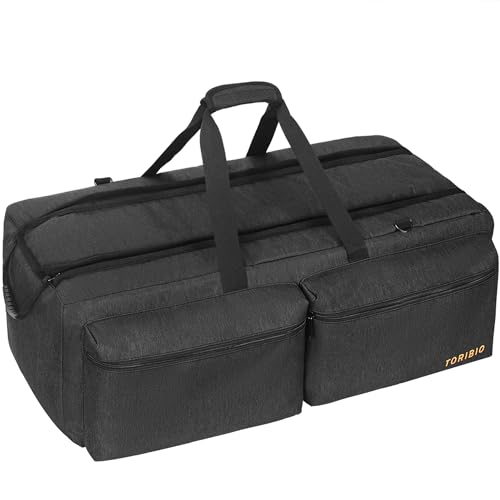 OUUTMEE Custodia imbottita per telescopio, borsa da trasporto per telescopio con separatori regolabili e tasche per telescopi, montanti, treppiedi e accessori (nero), Nero , 76 x 30 x 25CM, Borsa da