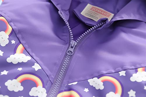 Rain Jacket Coat Windbreaker Windproof Spring Fall Raincoat 3T Rain Jacket Boys 3T Rain Jacket Boys (Purple, 5-6 Years)4
