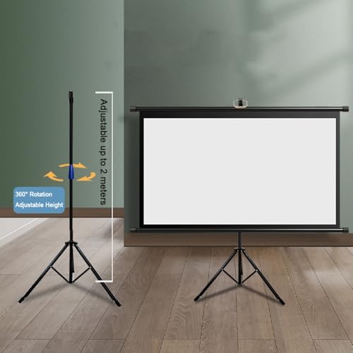 Pantalla portátil para proyector con soporte y trípode 60 pulgadas 16:9 miniatura 4