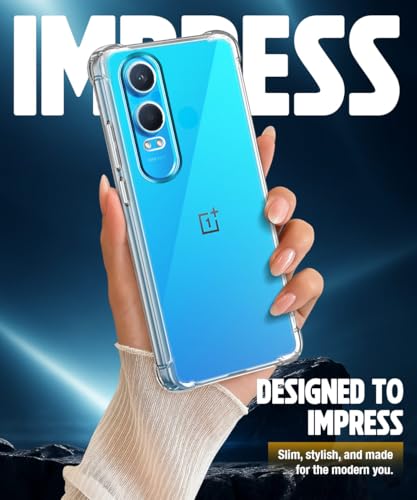 Image of WOW IMAGINE Clear Back Cover Case for 1+ OnePlus Nord CE 4 Lite 5G | Shockproof Soft TPU Case | Cushioned Edges for Ultimate Protection Back Cover Case - Transparent