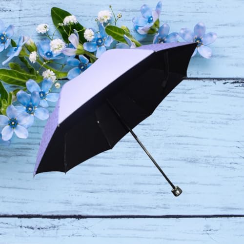 Image of KEKEMI 3 Fold Plain Pipine Umbrella for Men & Women