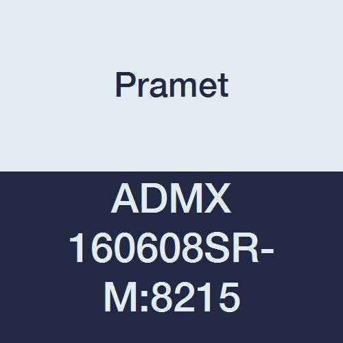 ADMX 160608SR-M:8215 Carbide Multi-Material (K25,H15) Insert for Force AD Milling Cutter, 16MM ADMX Insert, .031" Radius, PVD, 85 Degree Parallelogram, Black (Pack of 10)