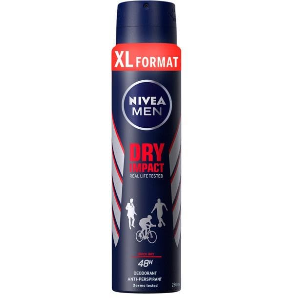 Nivea Deospray Men - Dry Impact - 6er Pack (6x 250ml)