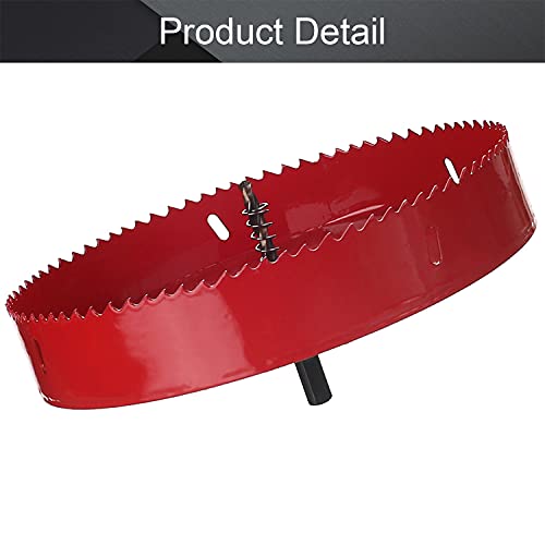Utoolmart 200mm Bi-Metal Hole Saw M42 High Speed Steel Holesaw Blade 25mm Cutting Depth Opener Cutter Drill Bit with Triangular Handle for Wood Sheet Metal Plastic Fiberboard - Image 4
