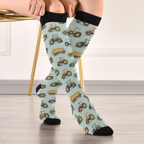 Image of Pigsaly Red White Polka Dot Womens Compression Socks Athletic Tube Sock Knee High Socks Outdoor Sport Socks