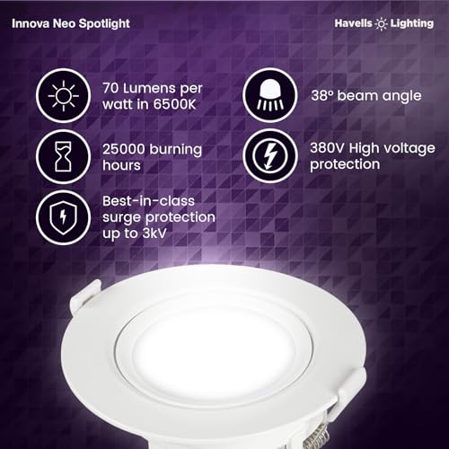 Image of Havells Innova Neo 6 Watt Spot Light (Natural White) 4000K