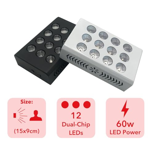 Dispositivo de terapia de luz roja, panel recargable portátil para cara y cuerpo, 660 nm 850 nm, para el cuidado de la piel, sueño y relajación