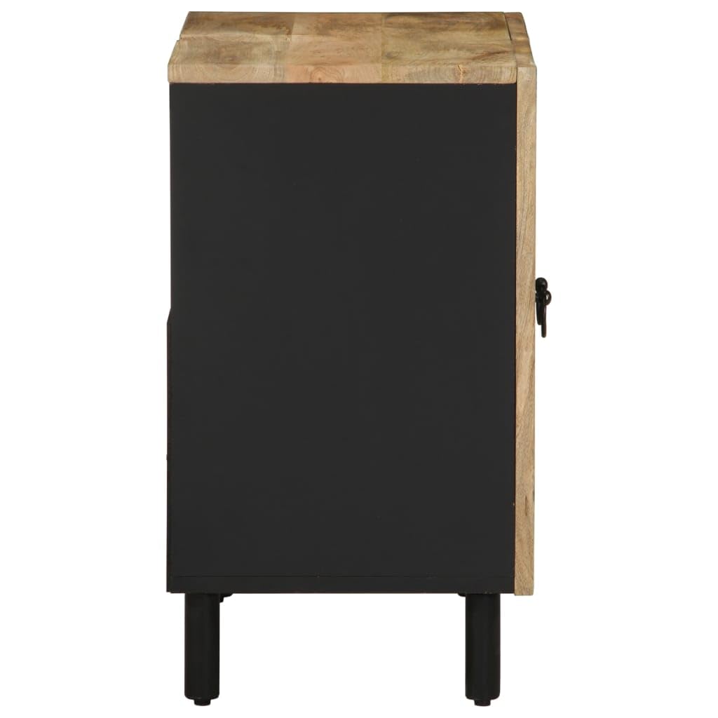 Mobile sottolavabo nero 62 x 33 x 58 cm in legno di mango massiccio