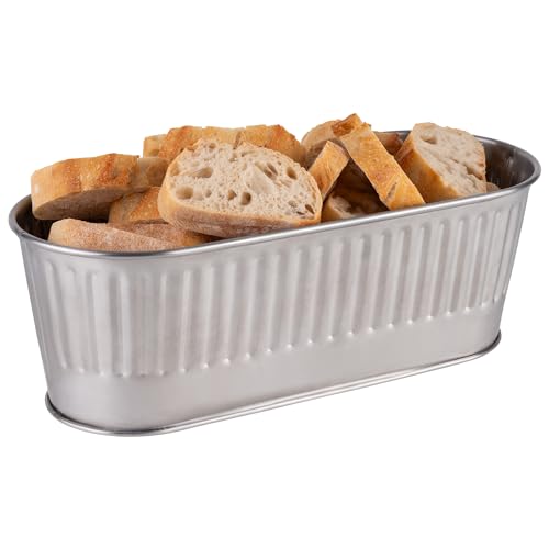 APS 11752 Cutlery Container/Basket, Bread Basket, Plant Basket, 29.5 x 12 cm, Height 10 cm, 2 Litres, Stainless Steel, Black - Image 4